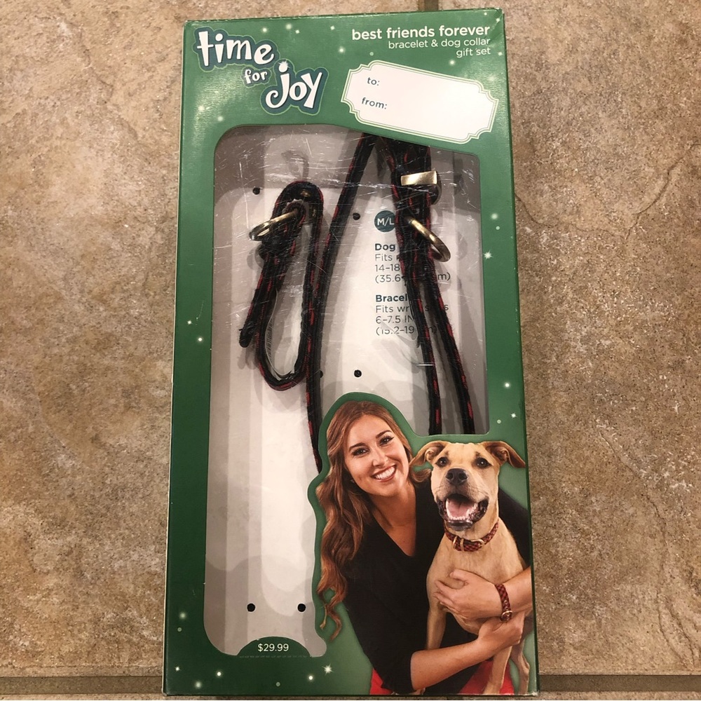 Best friends matching dog collar and human bracelet